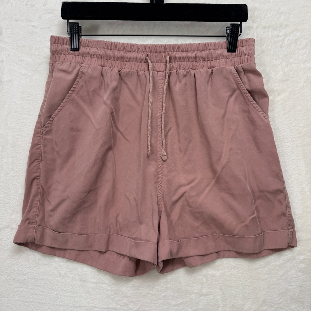 Universal Thread Shorts Womens S Mauve Pink Lyocell Pull On Elastic Waist Cuffed